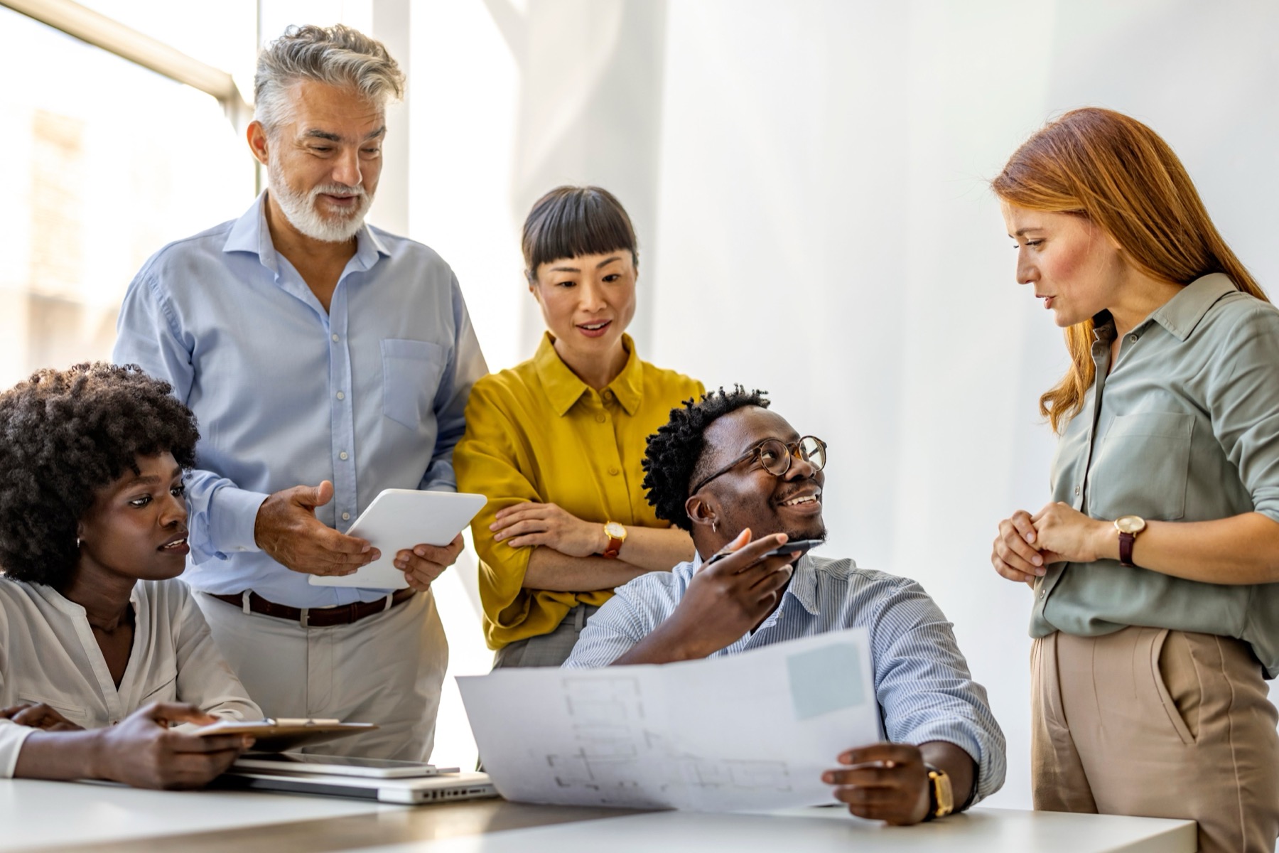 team collaborating in a meeting